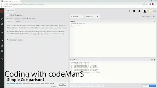 Codewars 8 kyu Simple Comparison JavaScript