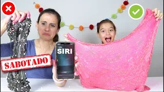 SIRI DECIDIU OS INGREDIENTES DA NOSSA SLIME ! SIRI Picks Our Slime Ingredients Challenge