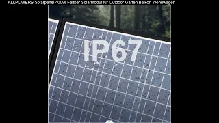 ALLPOWERS Solarpanel 400W Faltbar Solarmodul für Outdoor Garten Balkon Wohnwagen