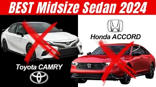 TOP (7) BEST 2024 Midsize Sedans - COMPARED!  //  Toyota CAMRY & Honda ACCORD still the BEST VALUE?