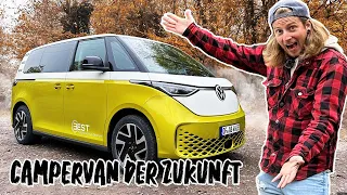 VW ID Buzz, Probefahrt im neuen Elektro Bulli! 😍 Die Zukunft der Campervans?!