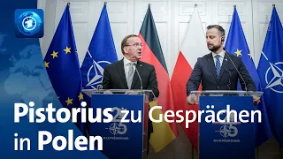Pistorius in Polen zu Gesprächen über gemeinsame Unterstützung der Ukraine