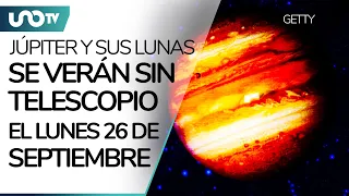 Espectáculo cósmico: Júpiter y sus lunas se verán sin telescopio este lunes 26 de septiembre