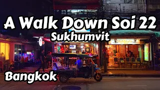 A Walk Down Sukhumvit Soi 22 In Bangkok, Thailand