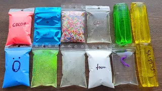 Making Crunchy Slime With Bags And Water Toys - Satisfying Slime Videos