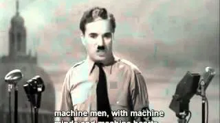 'The Great Dictator' speech delivered by Charlie Chaplin ( English Subtitles)