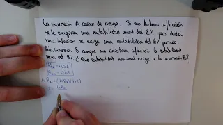 Rentabilidad de Inversiones con tasas de riesgo e inflación