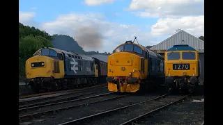 NYMR - 37264 passes 37403 'Isle of Mull' and 47077 'North Star' plus 9F, DMU, Q6 and J27 in action