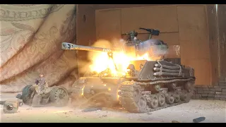 Sherman M4A3E8 Fury дырявил как смог без нудятины