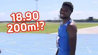 Noah Lyles Breaks The Internet With 18.9 "200m"