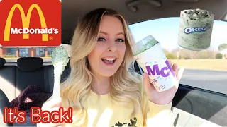 McDonald's Oreo Shamrock McFlurry is BACK || First Impression || Taste Test