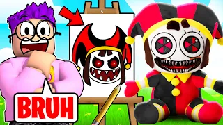 GUESS MY DRAWING Picture Game CHALLENGE In ROBLOX DOODLE TRANSFORM!? (EVIL AMAZING DIGITAL CIRCUS!)