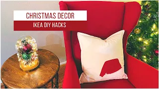 Christmas IKEA Hacks | DIY Christmas Cloche | DIY Christmas Throw Pillow | Yasmin Khani