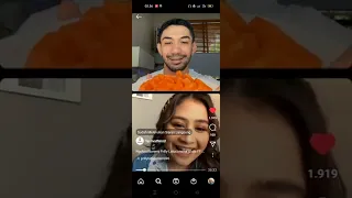 Reza keceplosan panggil Prilly sayang di live IG FFI #prillylatuconsina #rezarahadian