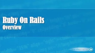 Course Overview: Ruby on Rails for Beginners