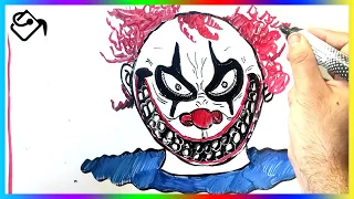 Comment dessiner un CLOWN qui fait peur dessin FACILE