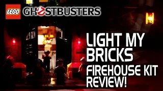 Light My Bricks - LEGO Ghostbusters Firehouse Review! Lighting Kit!