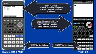 Activity 20: Dividing Fractions w/Casio fx-CG50 Prizm vs. TI84+ CE Graphing Calculators