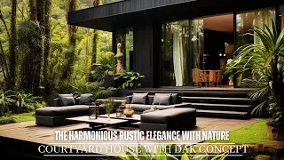 The Harmonious Rustic Elegance with Nature | Courtyard House With Dark Concept