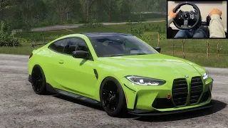 Wild BMW M4 Coupe | Forza Horizon 5 | steering wheel gameplay