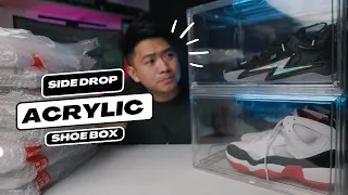 Side Drop Acrylic Shoe Box for you Sneaker heads - Shoe Lovers | Setup and Unboxing | Large Size