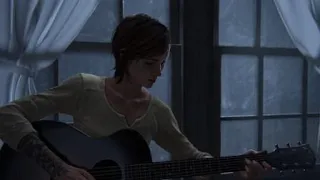 The Last of Us™ Part II Ellie Playing Guitar at night