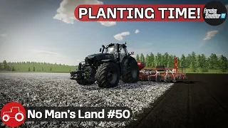 Planting Sunflowers & sorghum, Rolling Fields - No Man's Land #50 FS22 Timelapse