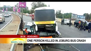 One person killed in a Joburg bus crash involving 4 cars