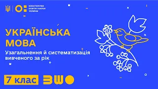 7 клас. Українська мова. Узагальнення й систематизація вивченого за рік. Частина 1