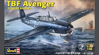 1/48 Revell/ Monogram TBF Avenger Full Build Both Decale Versions!