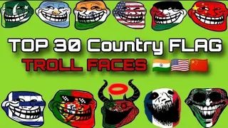 TOP 30 COUNTRY FLAGS TROLL FACES IN GREEN SCREEN | MR_JOY_004 #trollmemes