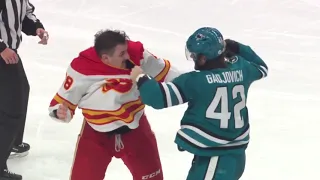 NHL Fight - Flames @ Sharks - 18/12/2022