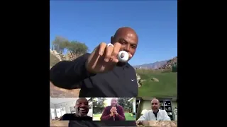 'This the ugliest ball in the world right here' @philmickelson golf balls had @shaq face on them