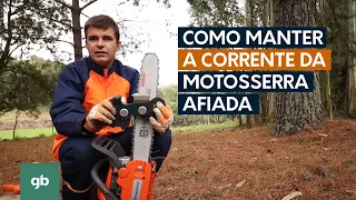 Como manter a corrente da motosserra afiada