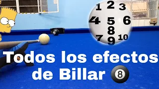 Todos los efectos de Billar | ¿Como hacerlos? | ¿Para que sirven?🎱 #billar