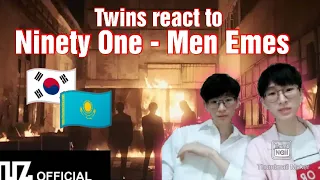 Korean twins first react to Ninety One 'Men Emes'!! (Qpop reaction)