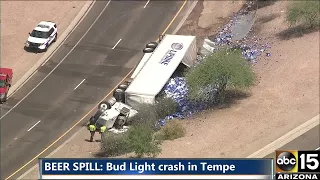 Beer truck crash in Tempe