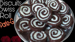 Parle G biscuits swiss roll | Parle G बिस्कुट से बनाये मिठाई बिना गैस जलाये सिर्फ 10 मिनट में |