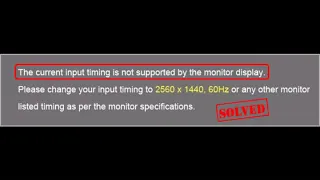 How to solve input timing error