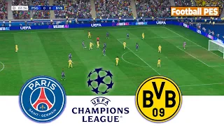 PARIS SAINT GERMAIN vs BORUSSIA DORTMUND | UEFA CHAMPIONS LEAGUE 2023/24 | Full Match | PES 21