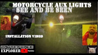 Motorcycle Aux Light Installation. See and be SEEN!