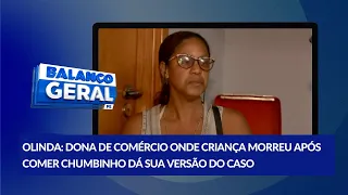 Após criança morrer envenenada em Olinda, proprietária de mercadinho da sua versão do caso