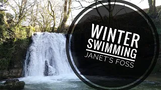 Winter Wild Swim at Janet's Foss Waterfall @river_swims