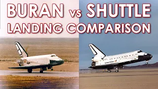 Buran vs Shuttle Landing Comparison - Soviet Space Shuttle landing, STS-27