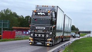 Trailer Trucking Festival „Nordic Trophy“ 2023 Truckshow Sweden with Ristimaa & Scania V8 open pipes