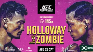 UFC SINGAPORE LIVE HOLLOWAY VS KOREAN ZOMBIE LIVESTREAM & FULL FIGHT NIGHT COMPANION