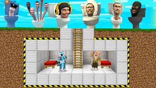 BIKIN RUMAH BUNKER RAHASIA ANTI SKIBIDI TOILET MENGERIKAN, PALING AMAN SEPANJANG SEJARAH MINECRAFT!!