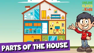 Parts of the House Vocabulary | Educational Videos | Learn English  - Talking Flashcards | ESL