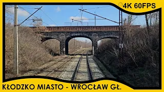 [CABVIEW] Kłodzko Miasto ➡️ Wrocław Główny // 4K 60fps, prędkość + opisy sygnałów