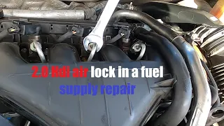 2.0 HDI air lock in a fuel system.